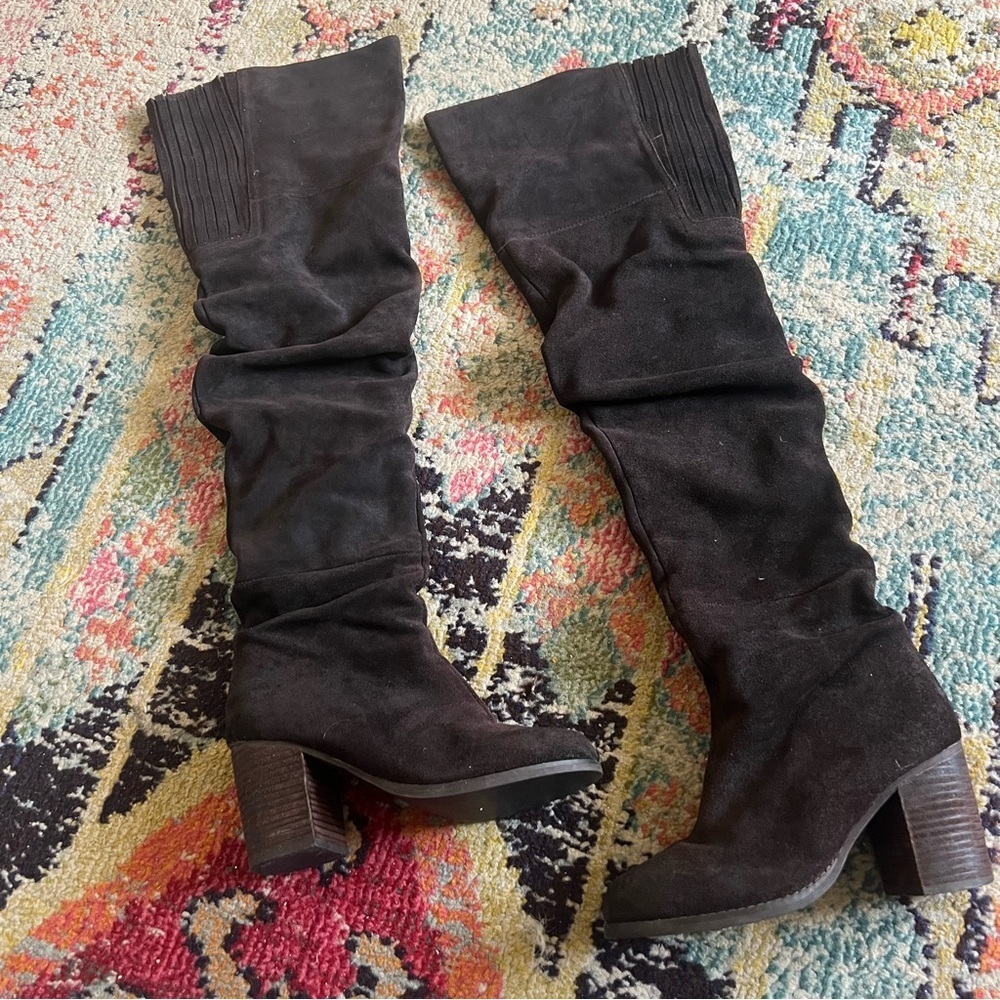 Jeffrey Campbell knee high womens suede boots size 6.5